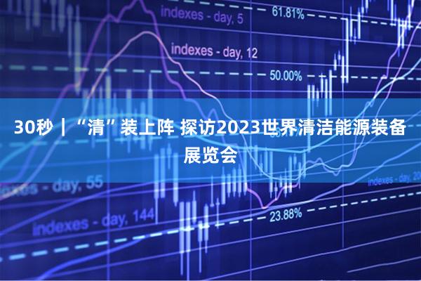 30秒｜“清”装上阵 探访2023世界清洁能源装备展览会